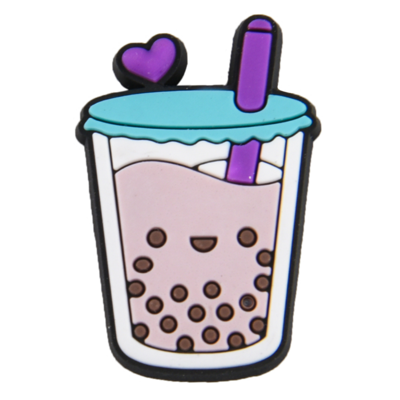 Cute Boba Heart Tea Charm