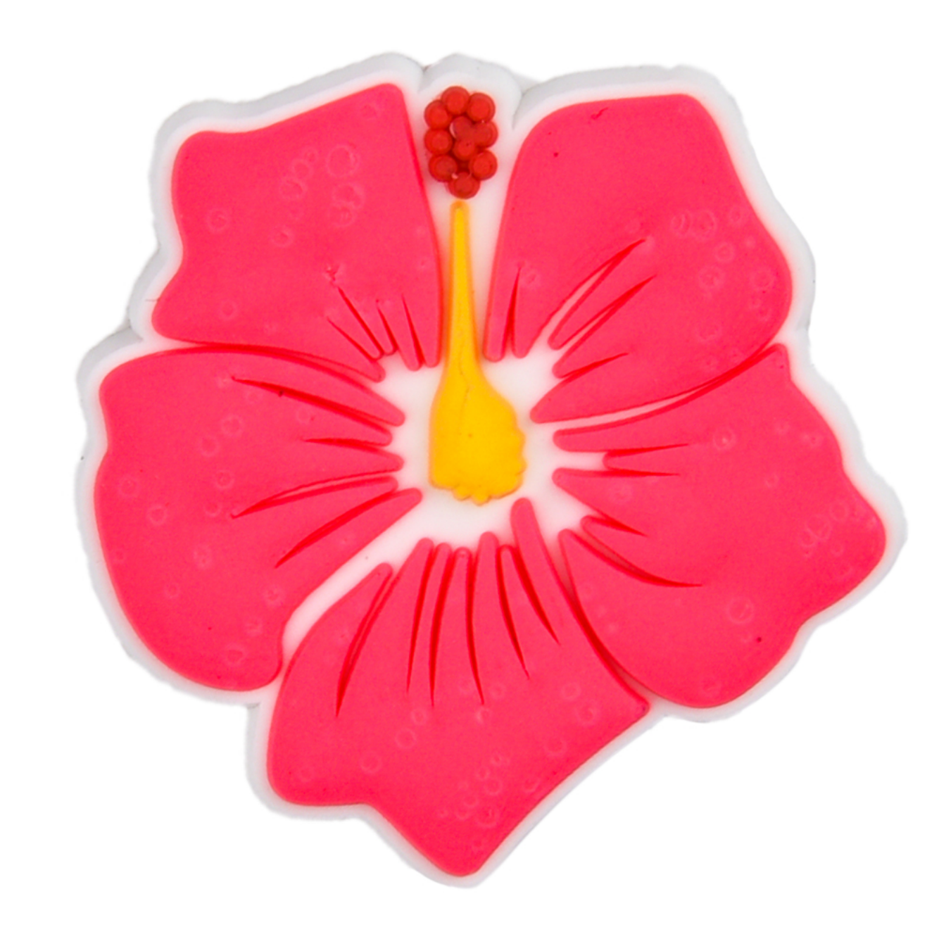 Pink Hibiscus Flower Charm