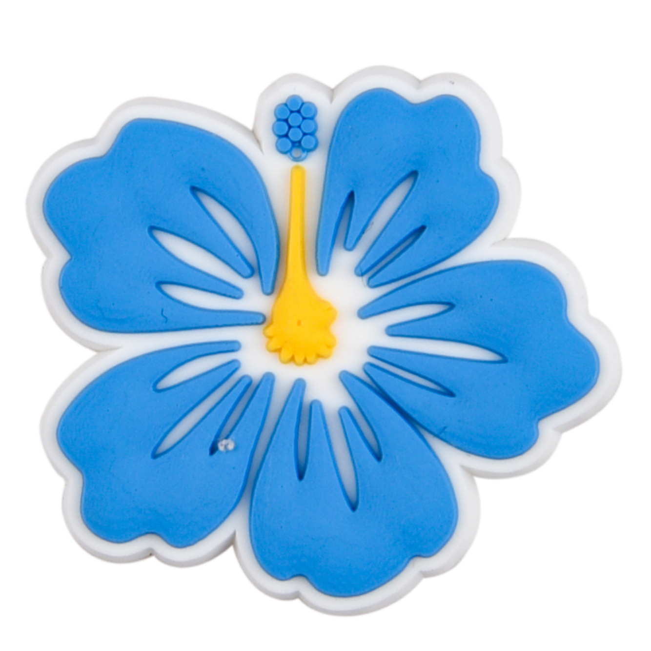 Blue Hibiscus Flower Charm