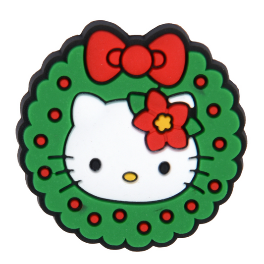 Wreath Kitty Charm