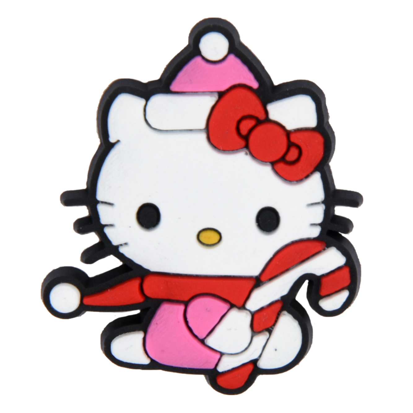 Candy Cane Kitty Charm