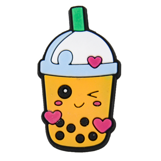 Cute Orange Boba Tea Charm