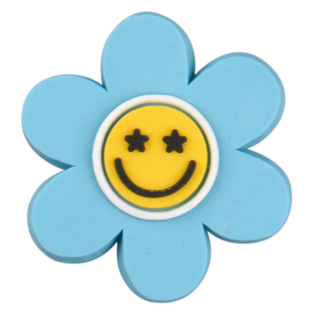 Blue Smiley Flower Charm