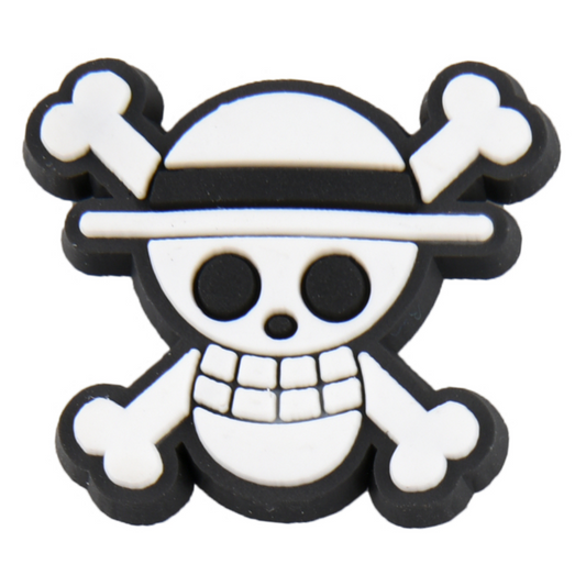 Black & White One Piece Skull Charm